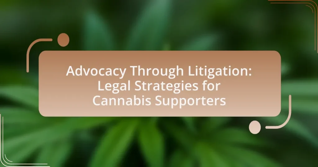 Advocacy Through Litigation: Legal Strategies for Cannabis Supporters