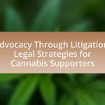 Advocacy Through Litigation: Legal Strategies for Cannabis Supporters