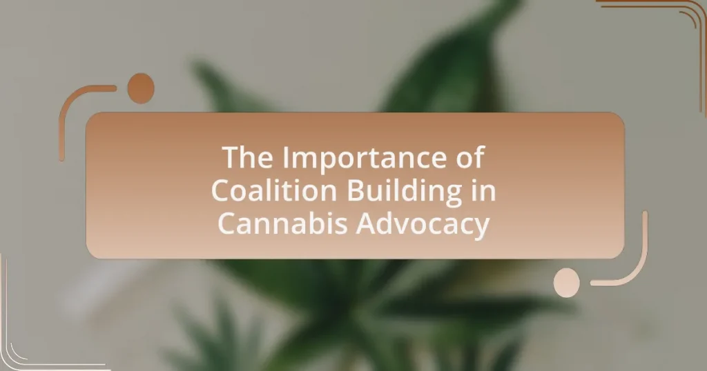 The Importance of Coalition Building in Cannabis Advocacy
