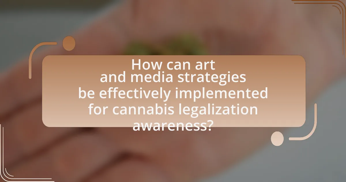 How can art and media strategies be effectively implemented for cannabis legalization awareness?