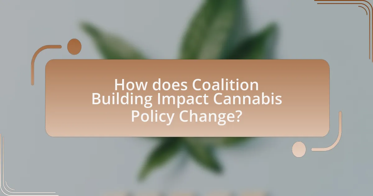 How does Coalition Building Impact Cannabis Policy Change?