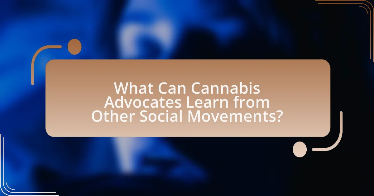 What Can Cannabis Advocates Learn from Other Social Movements?