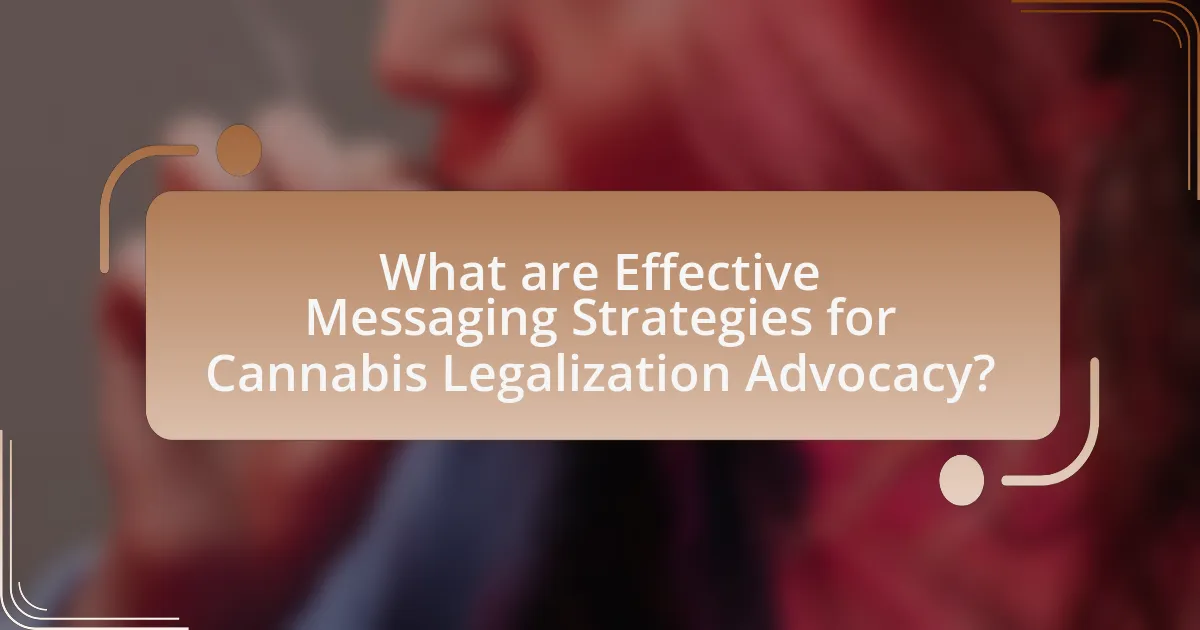 What are Effective Messaging Strategies for Cannabis Legalization Advocacy?