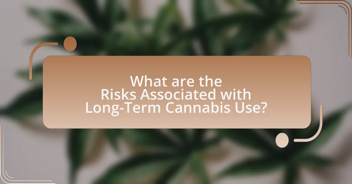 What are the Risks Associated with Long-Term Cannabis Use?