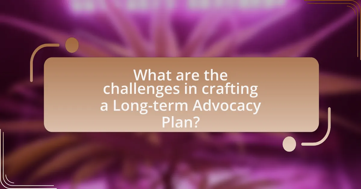 What are the challenges in crafting a Long-term Advocacy Plan?