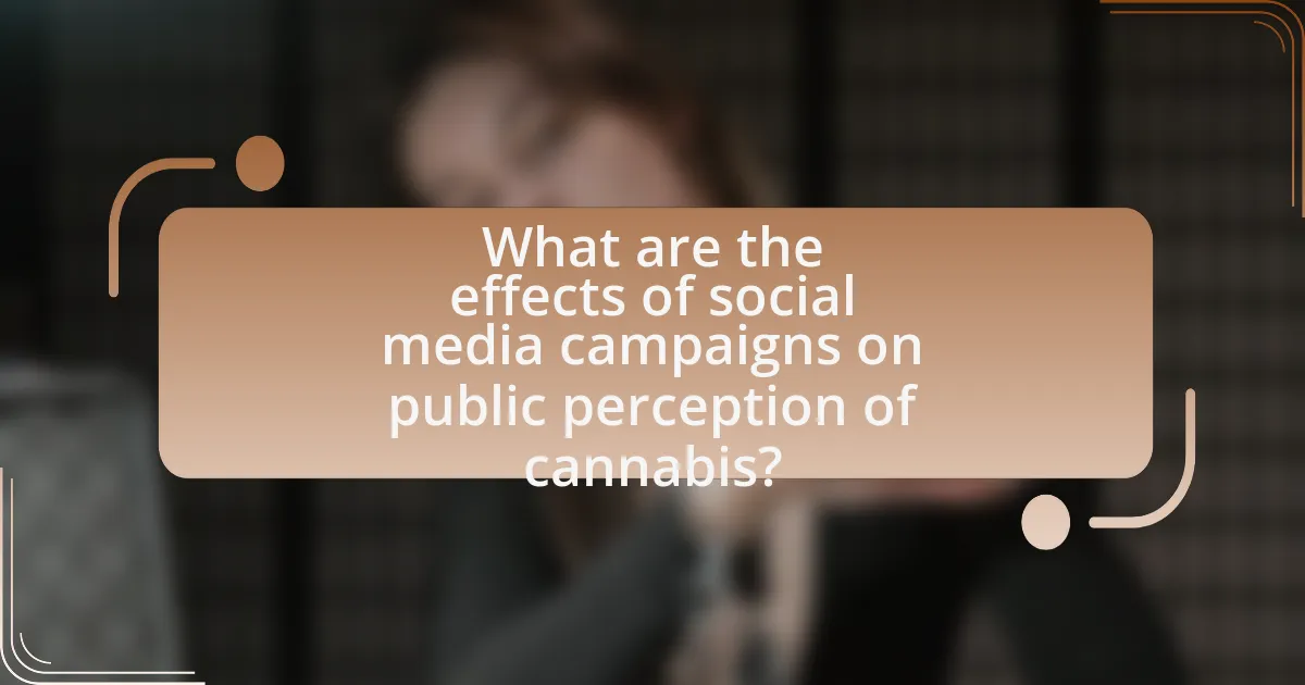 What are the effects of social media campaigns on public perception of cannabis?