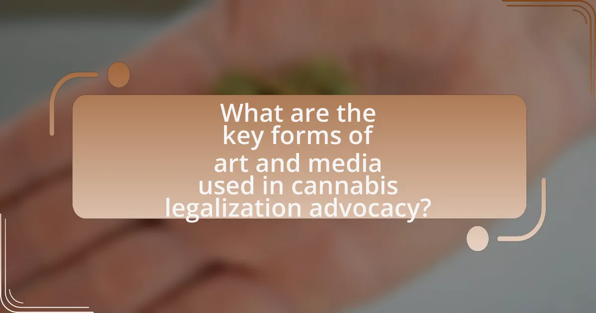 What are the key forms of art and media used in cannabis legalization advocacy?