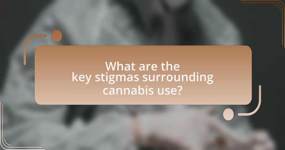 What are the key stigmas surrounding cannabis use?