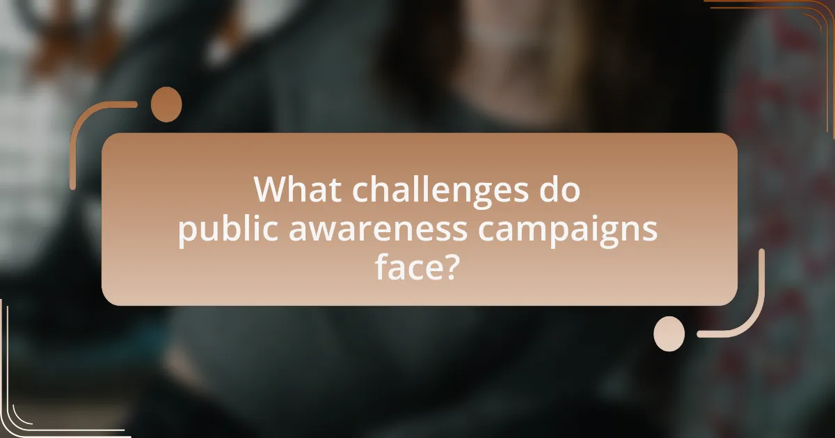 What challenges do public awareness campaigns face?