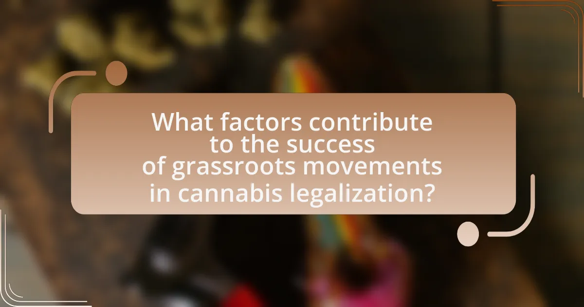What factors contribute to the success of grassroots movements in cannabis legalization?