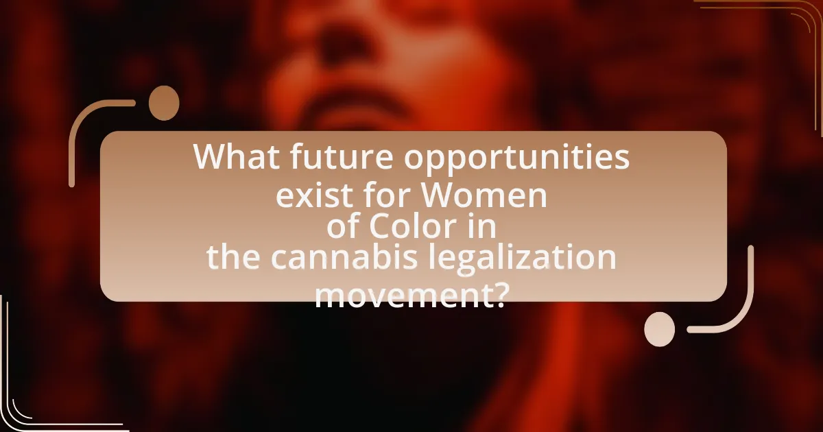 What future opportunities exist for Women of Color in the cannabis legalization movement?