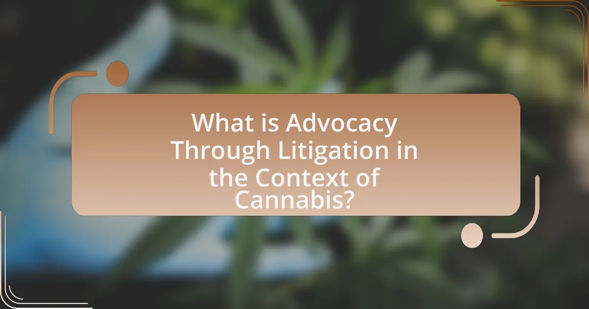 What is Advocacy Through Litigation in the Context of Cannabis?
