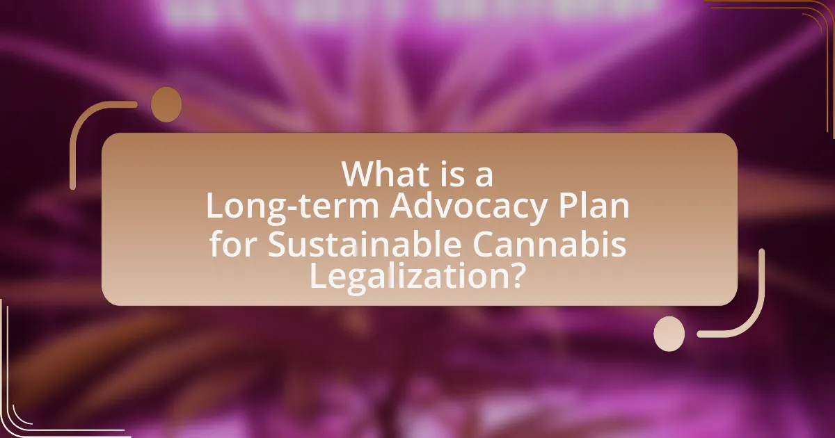 What is a Long-term Advocacy Plan for Sustainable Cannabis Legalization?