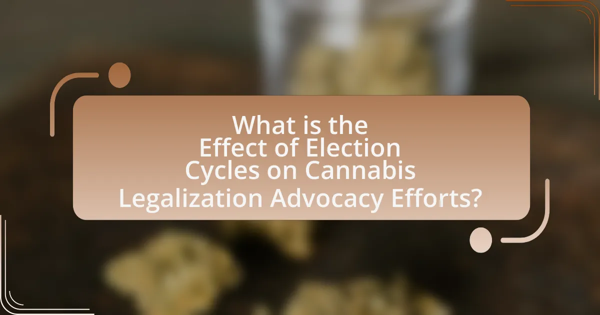 What is the Effect of Election Cycles on Cannabis Legalization Advocacy Efforts?