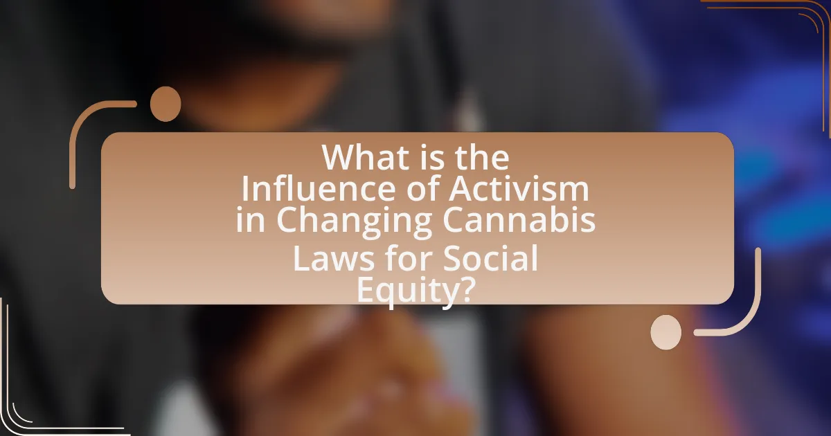 What is the Influence of Activism in Changing Cannabis Laws for Social Equity?