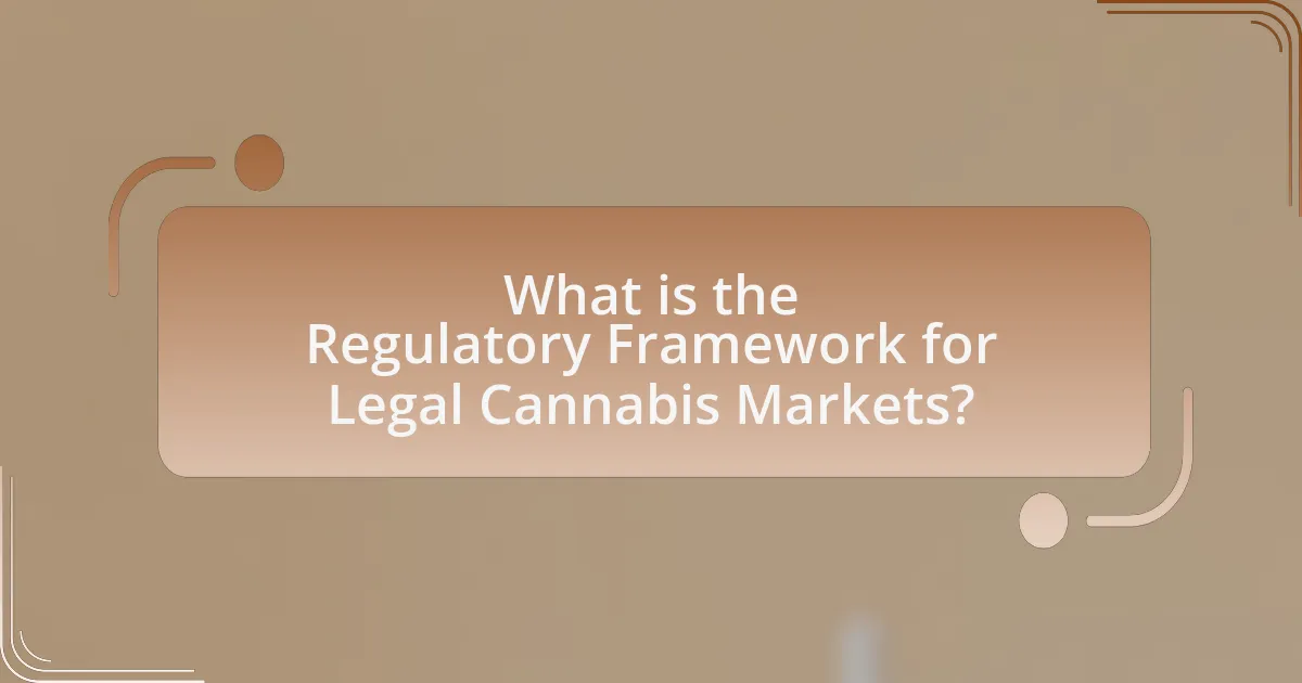 What is the Regulatory Framework for Legal Cannabis Markets?